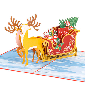 Santa Sleigh Pop-Up Card